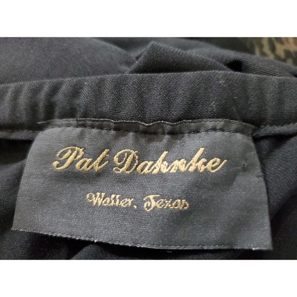 Pat Dahnke Size 18? Black Elastic Waist Animal Print Ruffles Long Maxi Skirt - Picture 9 of 9